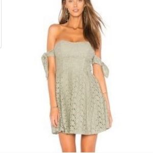 J.O.A. Los Angeles Off-the-shoulde lace dress NEW